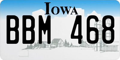 IA license plate BBM468