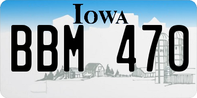 IA license plate BBM470
