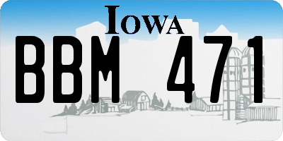 IA license plate BBM471