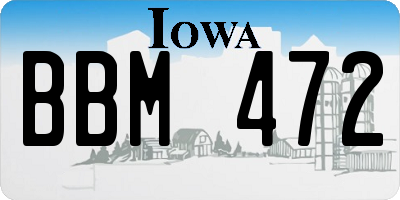IA license plate BBM472