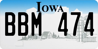 IA license plate BBM474