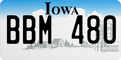 IA license plate BBM480