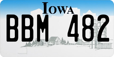 IA license plate BBM482