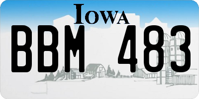 IA license plate BBM483