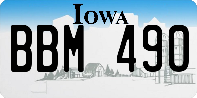 IA license plate BBM490