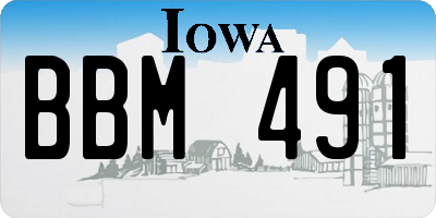 IA license plate BBM491