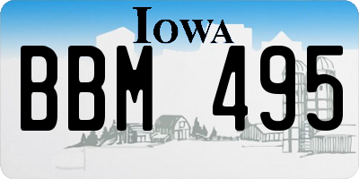IA license plate BBM495