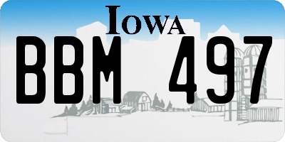 IA license plate BBM497