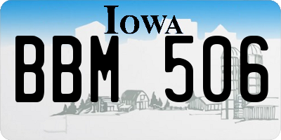 IA license plate BBM506
