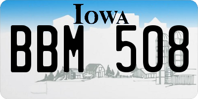 IA license plate BBM508