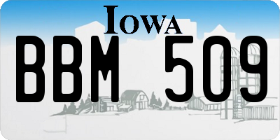 IA license plate BBM509