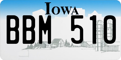 IA license plate BBM510