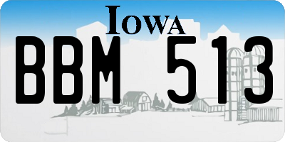 IA license plate BBM513