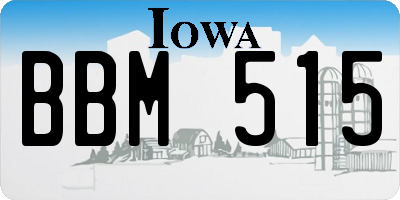IA license plate BBM515