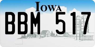 IA license plate BBM517