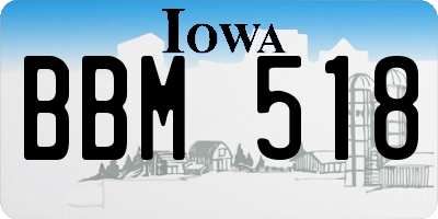 IA license plate BBM518