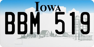 IA license plate BBM519
