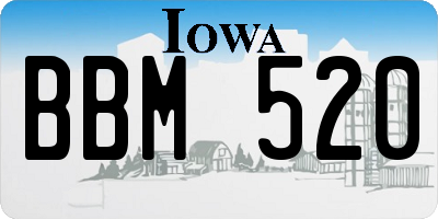 IA license plate BBM520