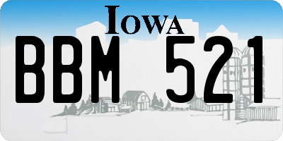 IA license plate BBM521