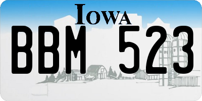 IA license plate BBM523