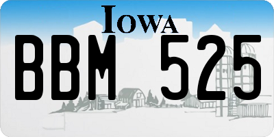IA license plate BBM525