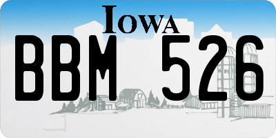 IA license plate BBM526