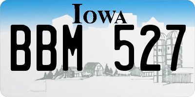 IA license plate BBM527