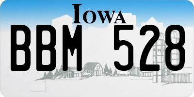 IA license plate BBM528