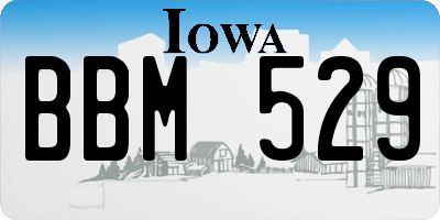 IA license plate BBM529
