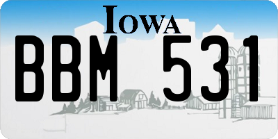 IA license plate BBM531