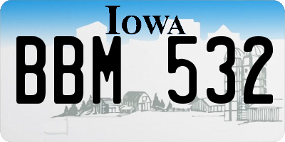 IA license plate BBM532