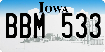 IA license plate BBM533