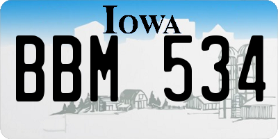 IA license plate BBM534