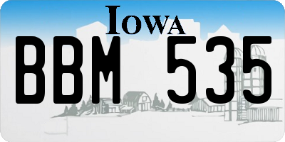 IA license plate BBM535