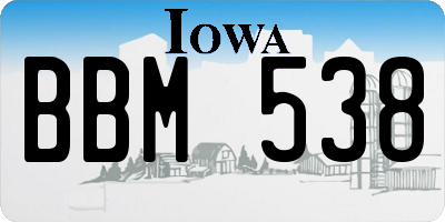 IA license plate BBM538