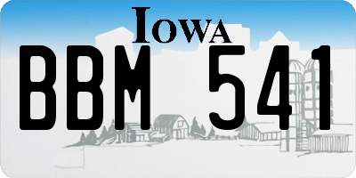 IA license plate BBM541