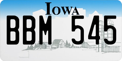 IA license plate BBM545