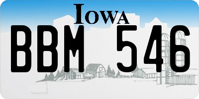IA license plate BBM546
