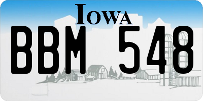 IA license plate BBM548