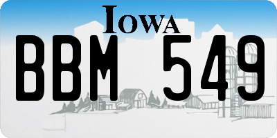 IA license plate BBM549
