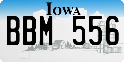 IA license plate BBM556