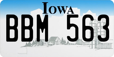 IA license plate BBM563