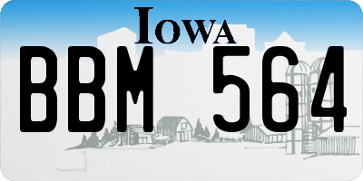 IA license plate BBM564