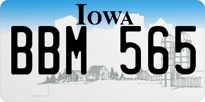 IA license plate BBM565