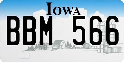 IA license plate BBM566