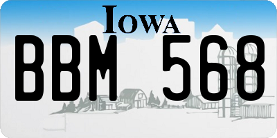 IA license plate BBM568