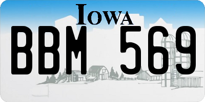 IA license plate BBM569