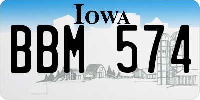 IA license plate BBM574