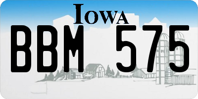 IA license plate BBM575