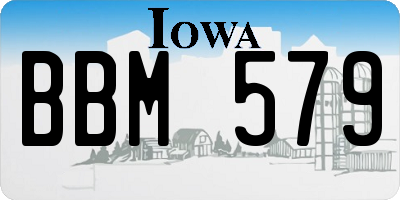 IA license plate BBM579